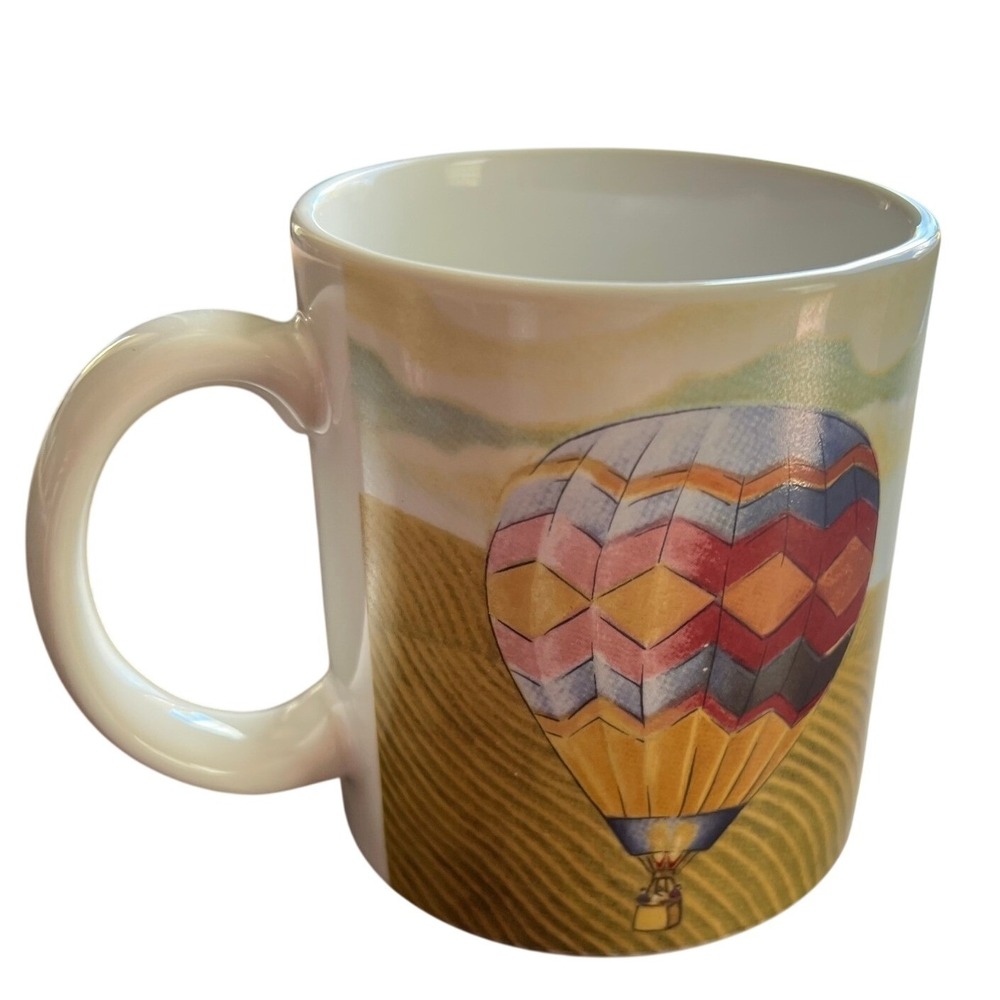 Vintage Lowell Herrero Vandor Coffee Mug Hot Air Balloons made in Japan Whimsy